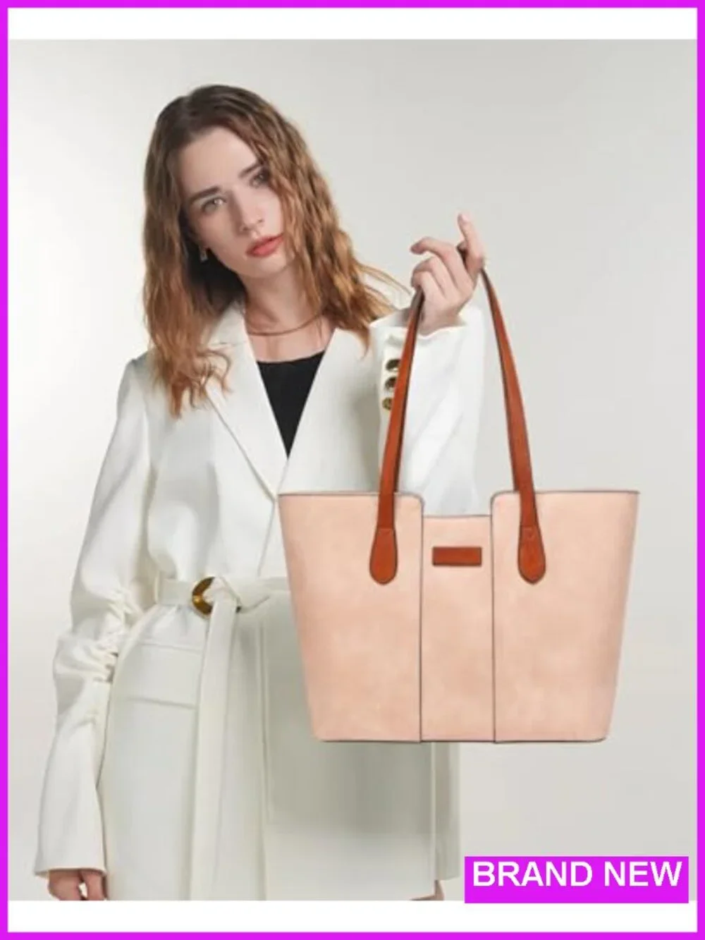 Faux Leather Top Handle Satchel Hobo Tote Bag